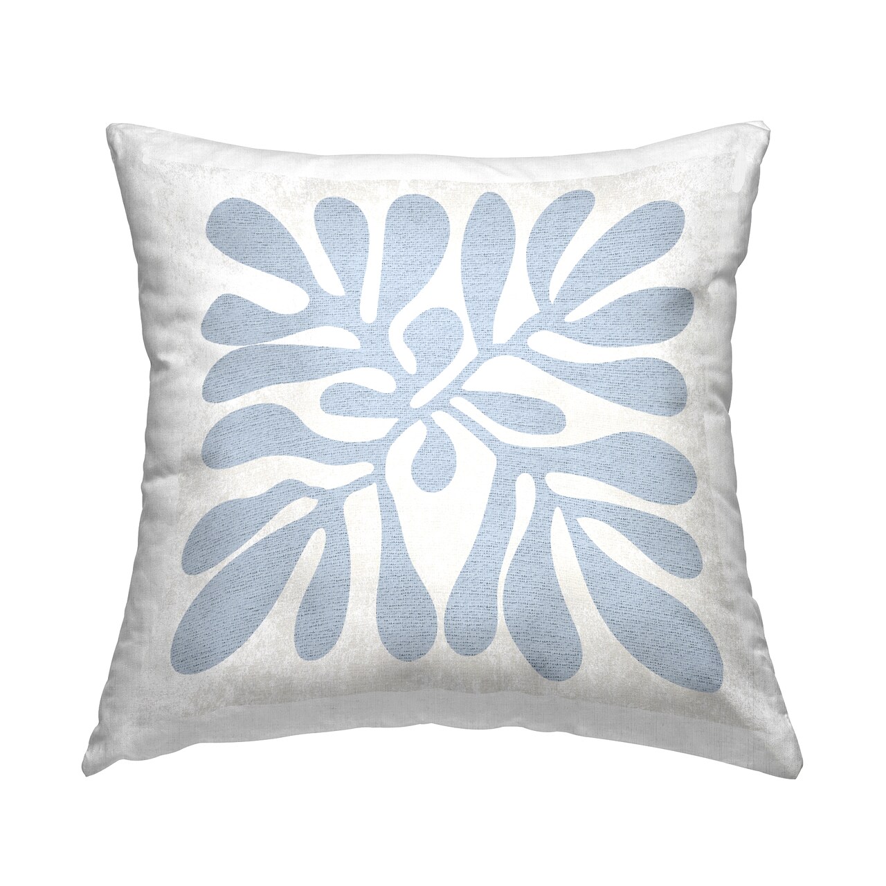 Stupell Industries Abstract Blue Plant Leaf Decorative Printed Throw Pillow
